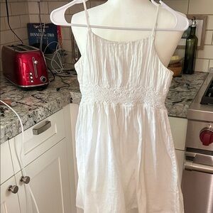 Zara White Spaghetti Strap Dress